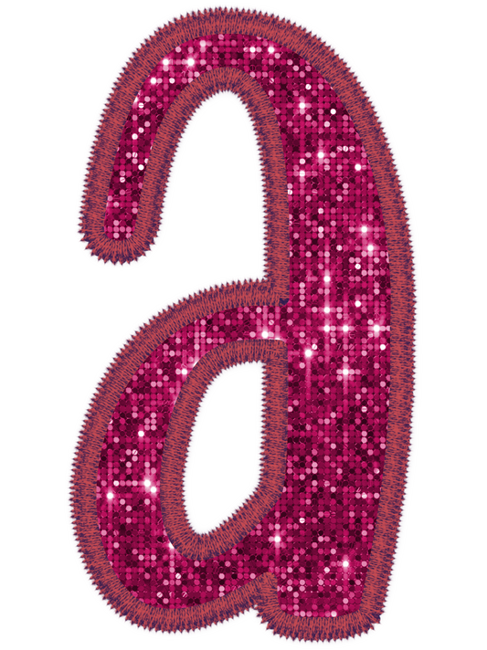 Dark Pink Sequin Alpha