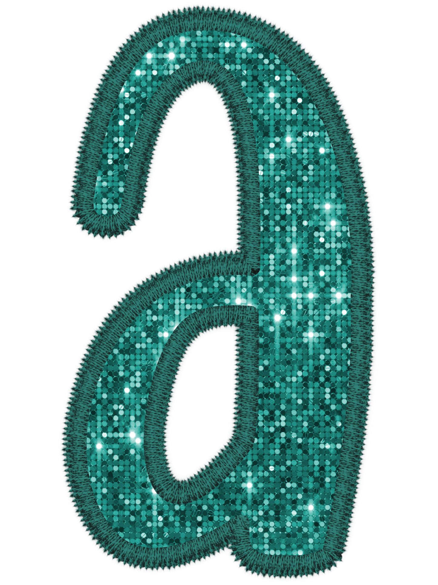 Teal Sequin Alpha