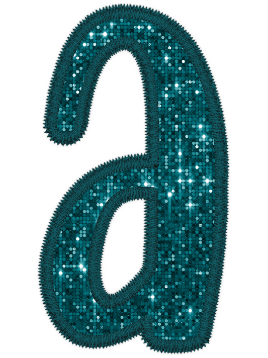 Dark Aqua Sequin Alpha