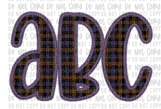 Black-Purple-Orange Plaid Alpha