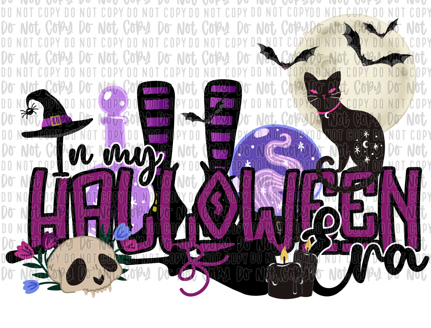 Purple Halloween Digital PNG