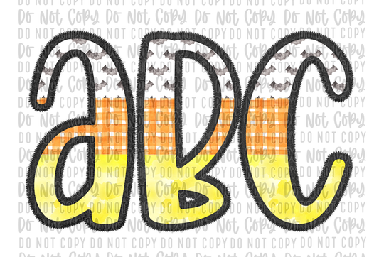 candy corn style Alpha