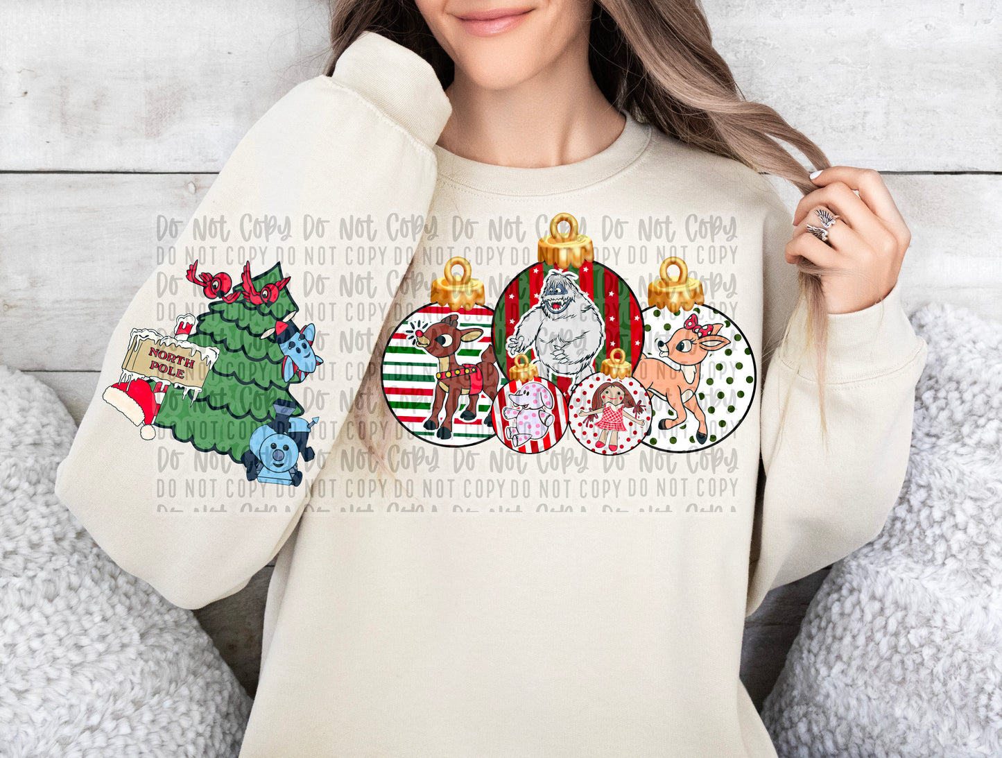 Rudolph Christmas ornaments WITHOUT sleeve png