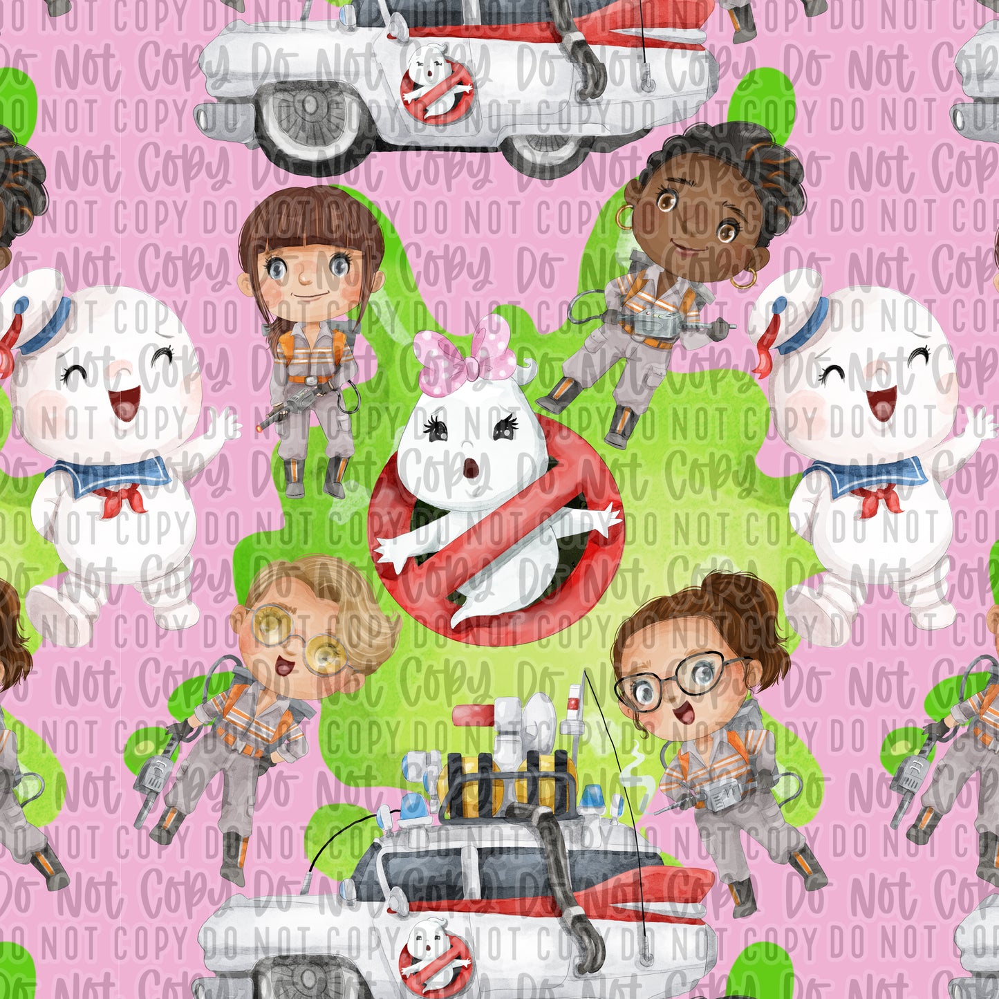 Ghostbusters Women Seamless Digital Png