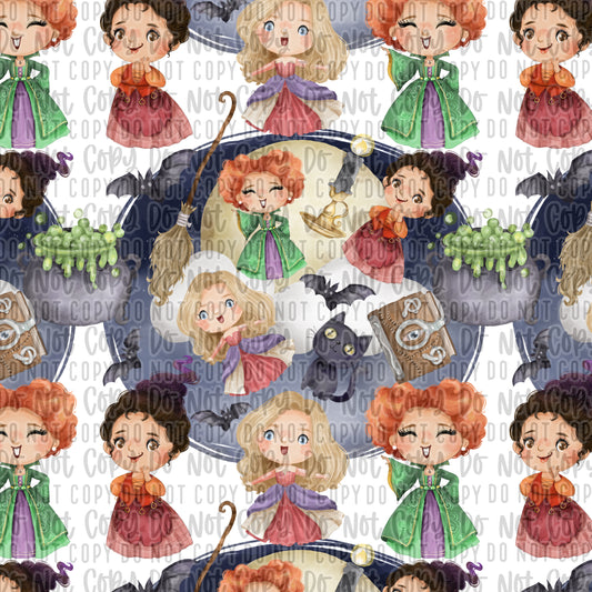 Hocus Pocus Seamless Digital PNG