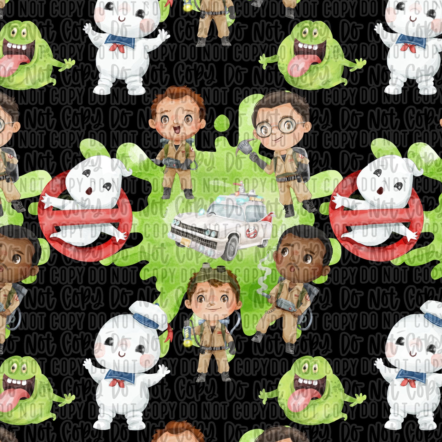 Ghostbusters Seamless Digital PNG