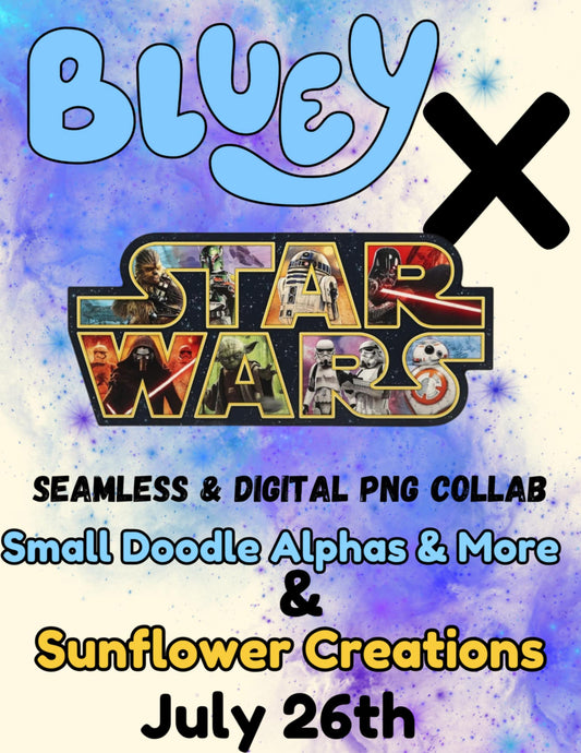 Bluey Star Wars Collab with Sunflower Creations