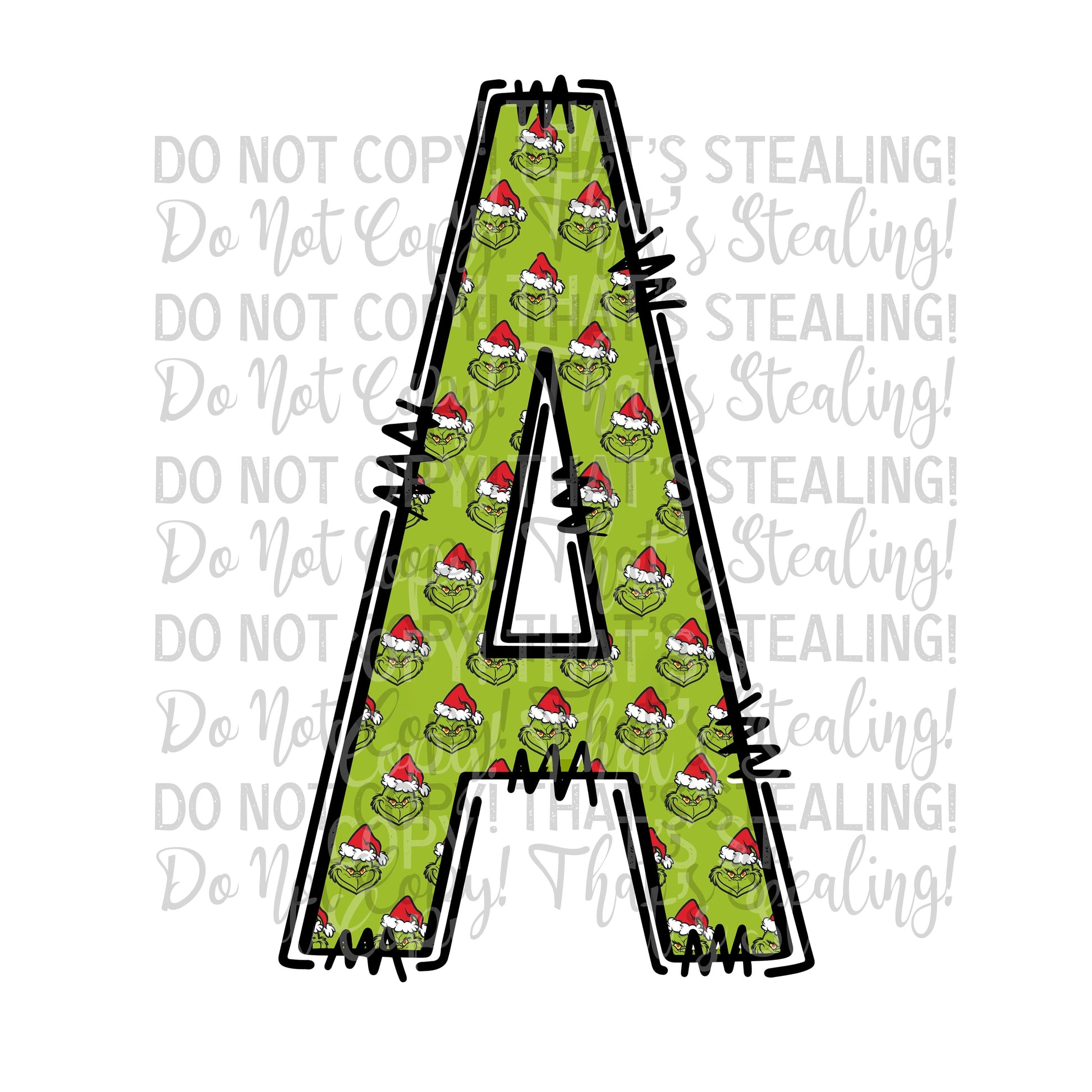 Inspired By Grinch Doodle Alphabet