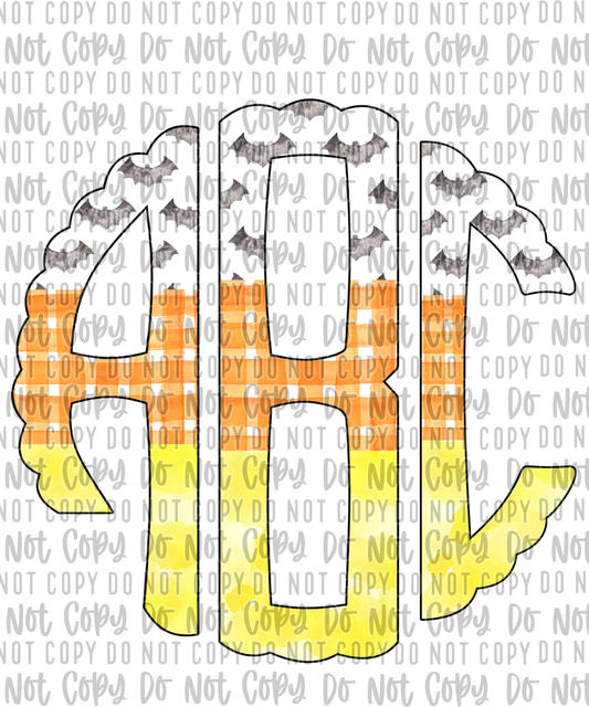 Candy Corn Like Monogram